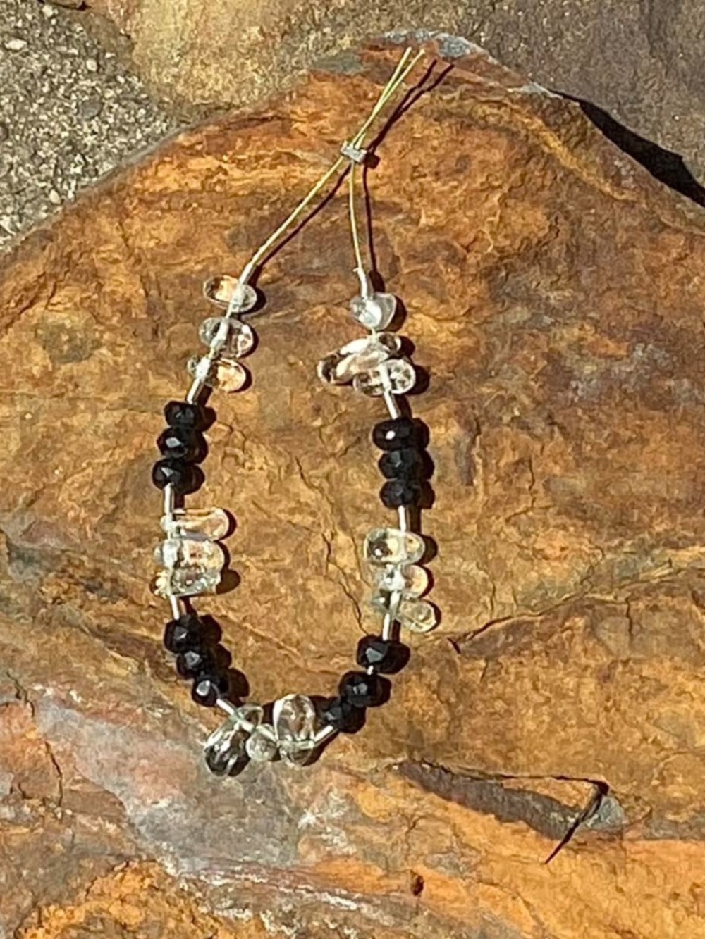 Praisiolite and Onyx Bead Set, NWT, Drilled